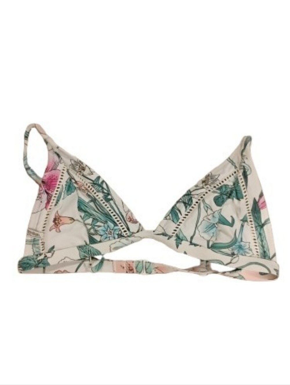 Rhythm Women's Floral Triangle Bikini Top Sz M